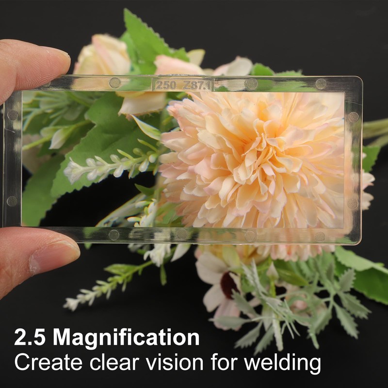 sourcing map 2pcs Welding Magnification Lens 2" x 4.25" (2.5