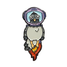 Kolorspun Golf Ball Marker with Magnetic Hat Clip (Astronaut Pigeon)