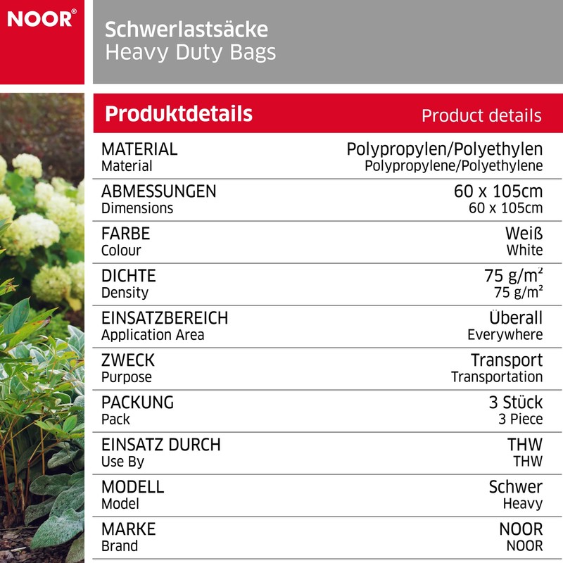 Sacks Schwerlastsäcke 40 x 105 CM 3–erPack