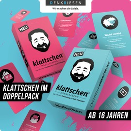 DENKRIESEN - klattschen® double pack – Klattschen girls' evening and classic men's evening (playing card box)