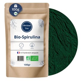 Organic Spirulina Loose Powder - Superfood & Protein Source - Against Fatigue, Appetite & for Wellbeing - Arthrospira Platensis - Gentle Taste - From Controlled Organic Cultivation - Bag 100g
