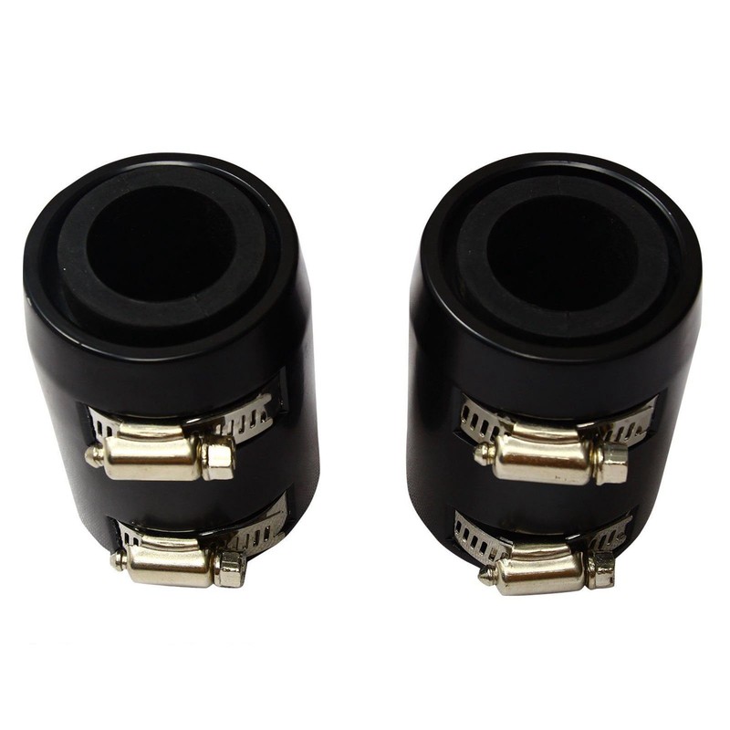 48" Black Stainless Steel Radiator Flexible Coolant Hose Kit With