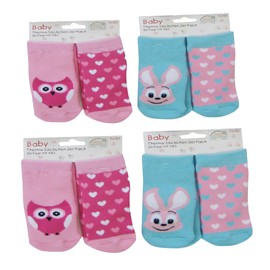 C&C KIDS Baby Socks, Pack of 4, 86/92, Pink/Mint/White, Pink/Mint/White
