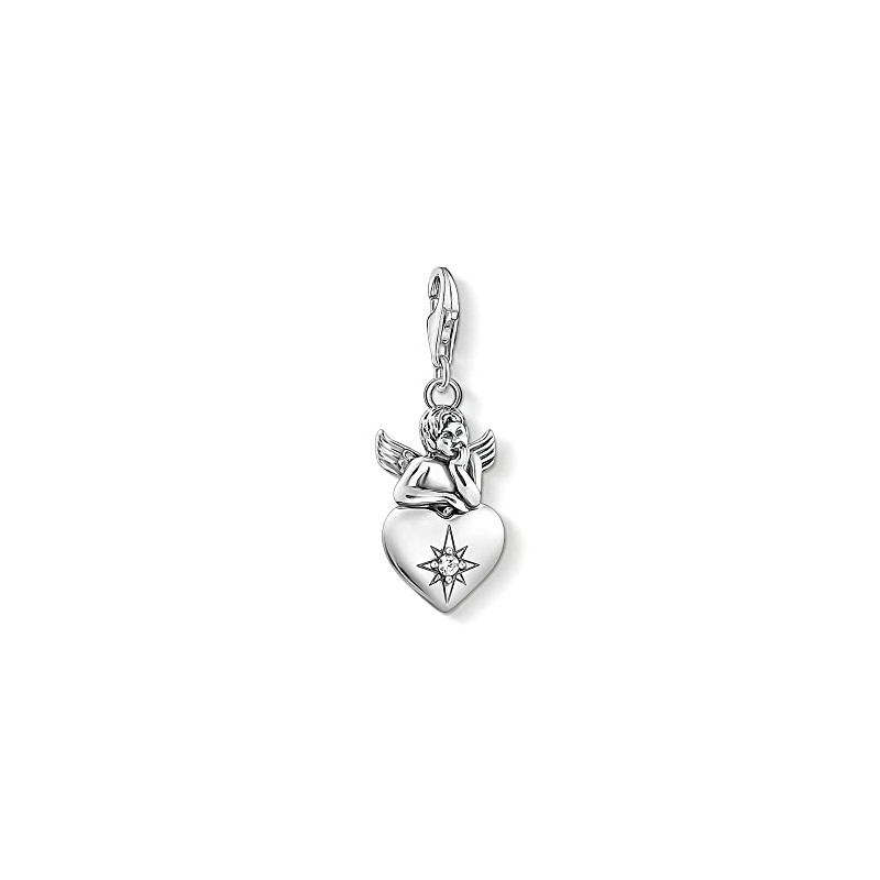 Thomas Sabo Guardian Angel Charm with Heart Silver 1735-643-14, Sterling