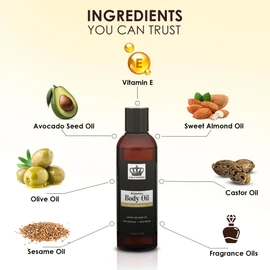 Jax Of London 200ml Millionariess Body Oil For Women, Inspired Body Oil With Alluring Aroma, Moisturising Massage Oil For Skin, Body Oil For Dry Skin, Suitable For Firming, Aromatherapy And Relaxation