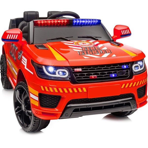 Hikiddo 12 Volt Electric Police Car Ride-on for Kids, 12V