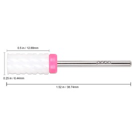PANA Flat Top Large Barrel 3/32" Ceramic Bit - 3X Coarse Grit - Fast remove Acrylic or Hard Gel Nail Drill Bit for Manicure Pedicure Salon Professional or Beginner