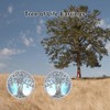 LEECCI Tree of Life Stud Earrings 925 Sterling Silver Moonstone