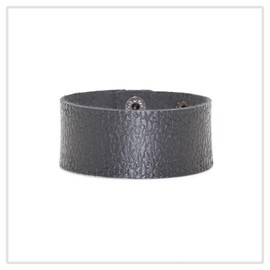 Mgutillart Punk Vintage Metal Buckle Bracelet Wide Leather Cuff Bracelet(Black)