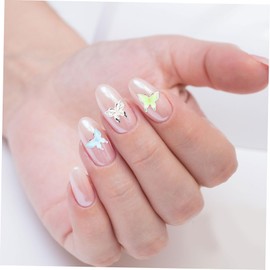 Healvian 60pcs Butterfly Nail Stickers Resin Nail Art Decals for Manicures and Realistic Design for Women Material