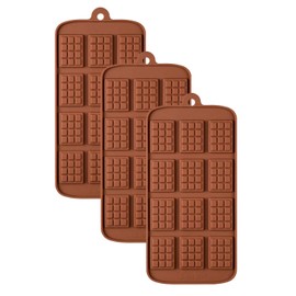 3 pack X Thin Mini Waffle Mold Chocolate DIY Tray Mould Silicone Party maker