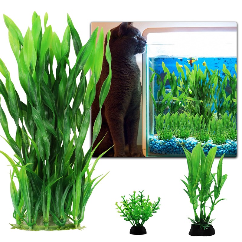 QUOZUO Piante per Acquario da Decorazione, Piante Artificiali per Acquario,
