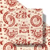 LeZakaa Vintage Christmas Wrapping Paper Roll, Retro Santa Claus Design,
