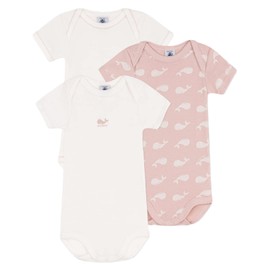 Petit Bateau Baby Girls Striped Short Sleeve Bodysuit, Variant 1
