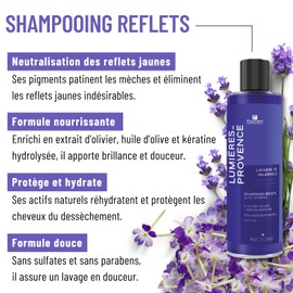 Fauvert Professionnel Purple Repigmenting Yellow Dye Lavender by Valensole - Neutralises Yellow Reflections - Blonde, White or Grey Hair - Sulphate and Paraben Free - Made