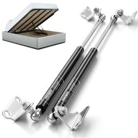 Vepagoo Gas Struts 15 Inch 45Lb/200N Shock with Brackets, RV Bed Storage Door Lift Kit, Heavy Lid Duty Springs (Fit 35lb-50lb Lid), 2pcs (1pair)