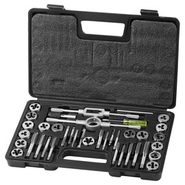 VEVOR Tap and Die Set, 110-Piece Include Metric Size M2 to M18, Bearing Steel Taps and Dies, Essential Threading Tool for Cutting External Internal Threads, with Complete Accessories and Storage Case - Number of Sets:: 40-Piece Set