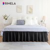 RIMELA Black Bed Skirt King Size 15 Inch Drop, Elastic