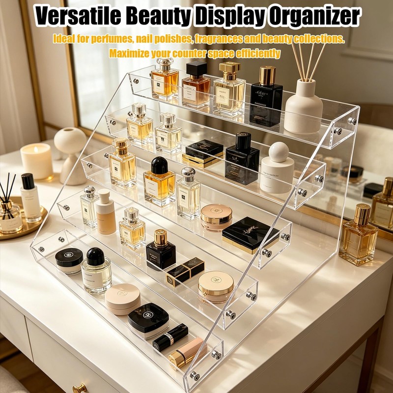 Dojomadf 5 Tiers Acrylic Transparent Perfumes ( 30/ 50 mL)