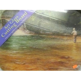Art Glass Fly Fishing Cutting Board