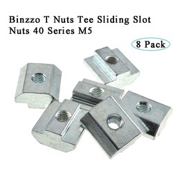Odinest T Nuts Tee Sliding Slot Nuts 40 Series M6 Threaded Slide in Pre-Assembly for 40x40 Aluminum Extrusions Frame with Profile 4040 Sereis 8mm Slot for CNC Router Build Rail 3D Printer 8Pcs