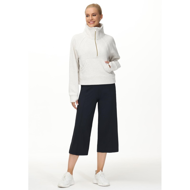 THE GYM PEOPLE Women's Half Zip Pullover Sweatshirt Fleece Stand