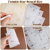 HJZHII 6Pcs Large Star Stencil for Painting, Reusable Star Stencil