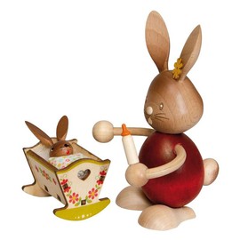 Kuhnert Stupsi Rabbit with Cradle 12 cm