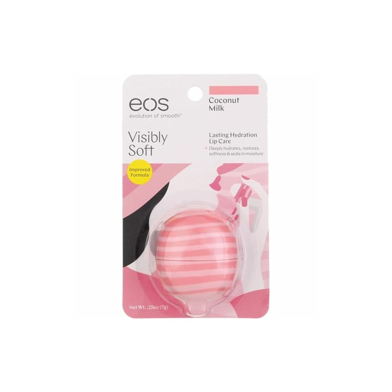 eos Bálsamo labial súper suave con esfera de karité, leche