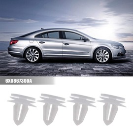 Micro Traders 50 clips de fijación para panel de instrumentos para puerta de coche, para orificio de 8 mm, 6 x 0867300A, plástico blanco