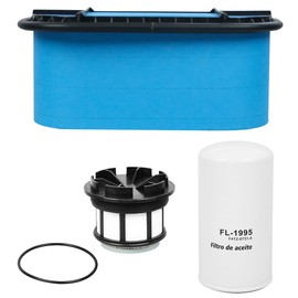 FA-1757 Air Filter (Blue) + FD4596 With Cup + FL1995 Oil filter For Ford 1999-2003 Ford E350 F250 F350 F450 F550 Super Duty ，2000-2003 Ford Excursion