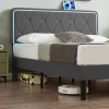 Vecelo LED Light Queen Full Twin Bed Frame with USB
