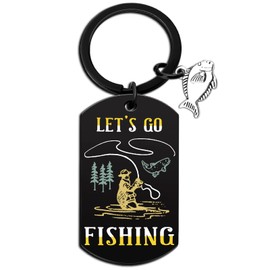 Fishing Gifts For Men Fish Keychain Fathers Day Keychain for Dad Fishing Accessories for Men Fishing Stuff Gifts for Fisherman
