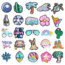 Qaziuy Pack of 25 Shoe Charms, Children's Croc Badges, Cartoon Croc Pins, Shoe Badges, DIY Decorative Shoe Charms, Croc Accessories for Children and Adults as a Birthday Gift or Party Gift, Polyvinyl