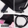 Luxiremi Mesh Bag Drawstring Storage Backpack Black Mesh Beach Bag