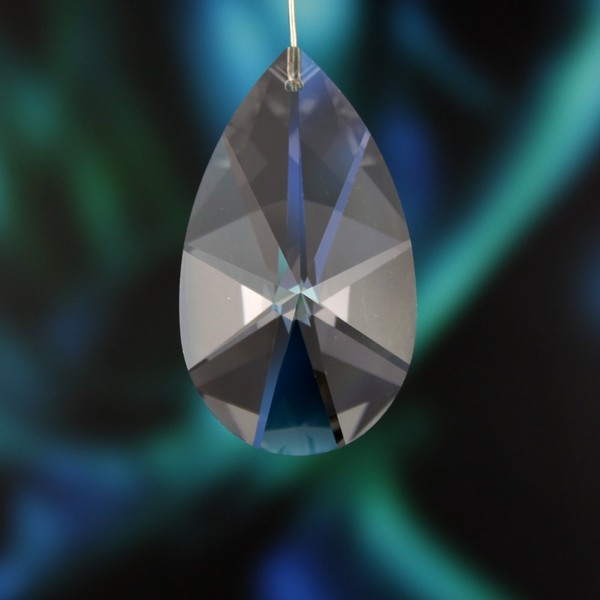Asfour 89mm 30% Lead Crystal Prism Teardrop - 3.5" Clear Suncatcher Feng Shui