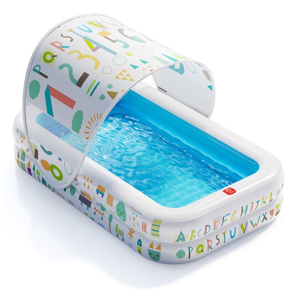 QPAU Kiddie Pool – 65" x 39" Inflatable Pool for
