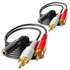 VCE 3.5 mm Female to 2 RCA Male Stereo Audio