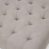 Baxton Studio Keswick Linen Modern Tufted Ottoman, Beige
