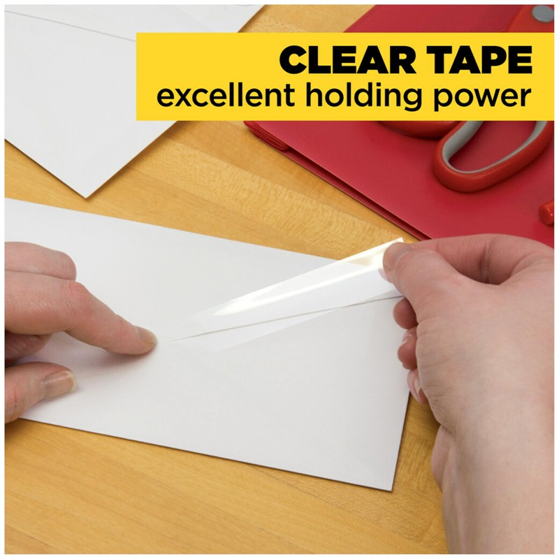 Scotch Transparent Tape, 1 Roll, 3/4 in x 1296 in,