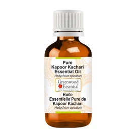 Greenwood Essential Pure Kapoor Kachari Essential Oil (Hedychium spicatum) Steam Distilled Natural Therapeutic Grade 15ml (0.50 oz)