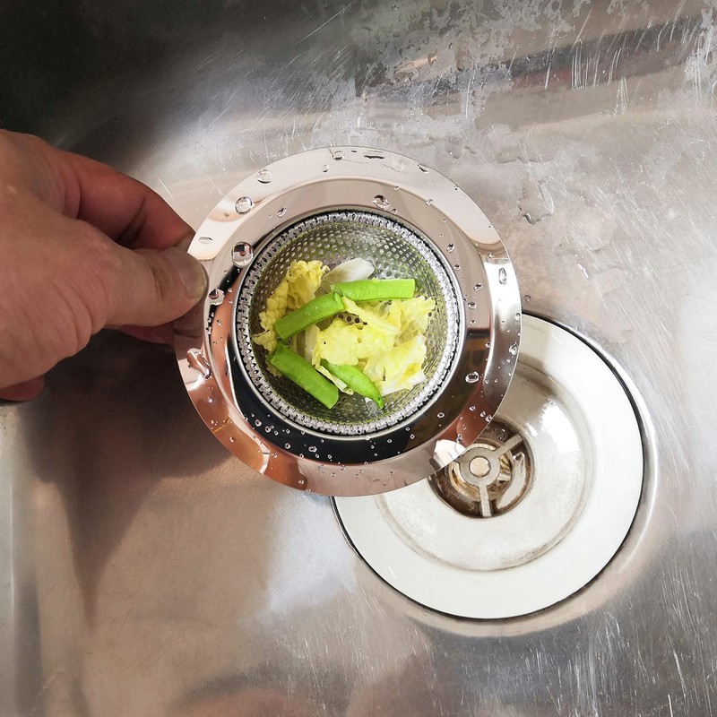 VIP Home Essentials Stainless Steel Sink Strainer Set- 5 Pieces,