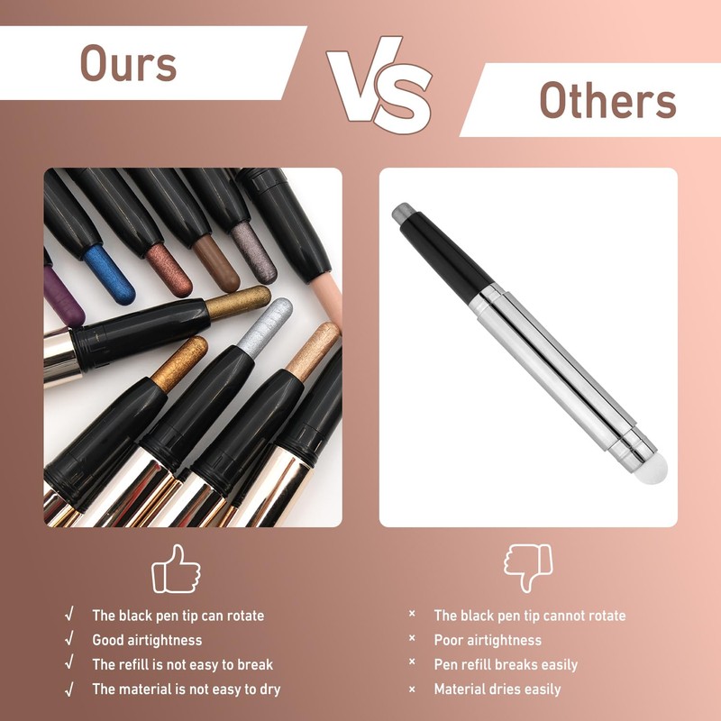 Eyeshadow Stick, Matte Shimmer Eyeshadow Pencil, Crayon, Smooth, Waterproof Pigment,