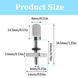 CEEYSEE Pack of 4 Surfboard Fin Screws Silver 316 Stainless Steel Fin Screw Universal Surfboard Fin Screws for Longboard, Paddle Board, Plate, Single Fin (Silver 316)