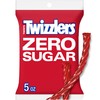TWIZZLERS Zero Sugar Twists Strawberry Flavored Licorice Style, Candy Bag,