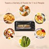Elite Gourmet ETO236 Personal Compact 2 Slice Countertop Toaster Oven