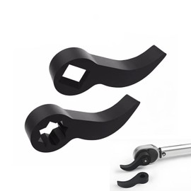 JichuET 2 Pcs Pry Bar Wrench Adaptor Head,Crowbar Adapter Head Tool,Half Shaft Removal Car Repairing Tools,1/2" Drive (Black)