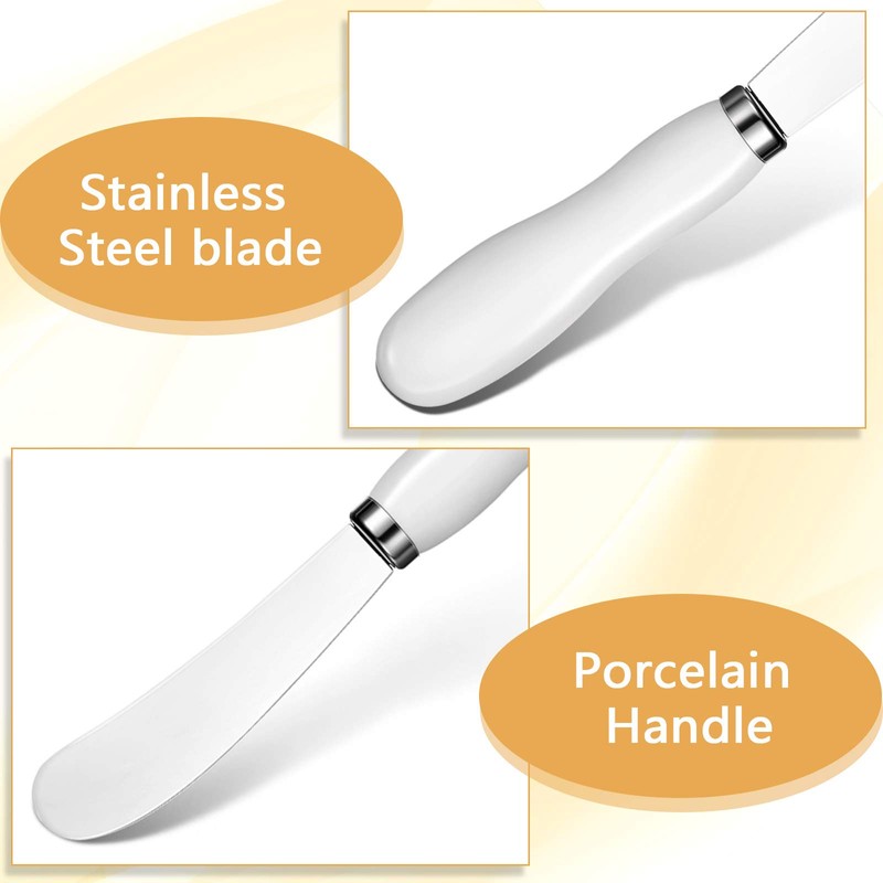 Patelai 4 Pcs Butter Spreader Knives, Stainless Steel Butter Knife