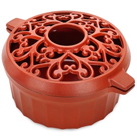 1MORE Wood Stove Steamer- Wood Stove Humidifier Cast Iron with Porcelain Enamel Coating, Fireplace Steamer Pot, Rust Resistant, Home Indoor Decorative, 2.5 Quart Capacity,Red