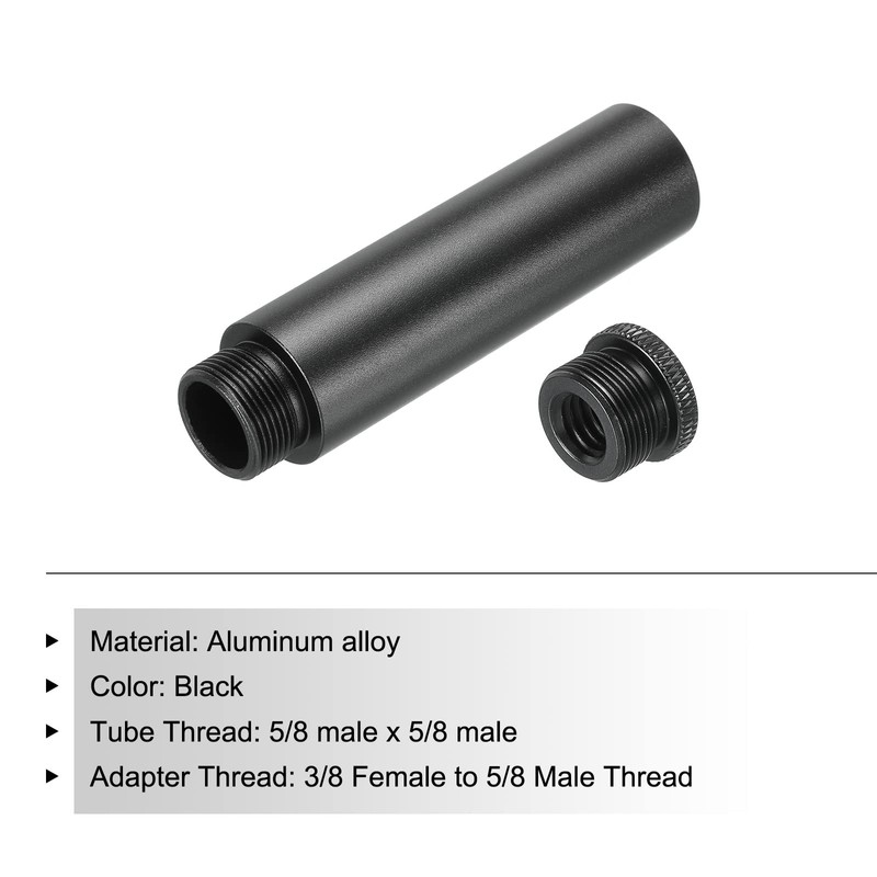 sourcing map 1 Set Microphone Stand Extension Tube 5/8 Thread
